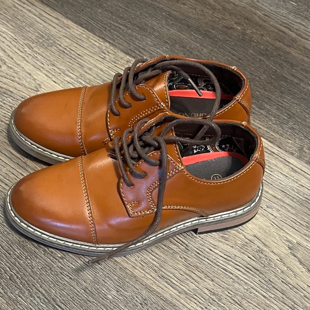 Brown Kids Dress Shoes